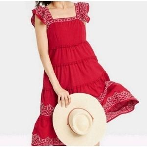 Knox Rose sz. Small Red Summer Dress‎